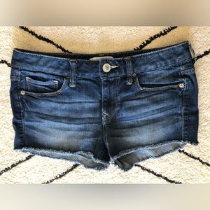 Express jean shorts, blue, 2” inseam, size 4